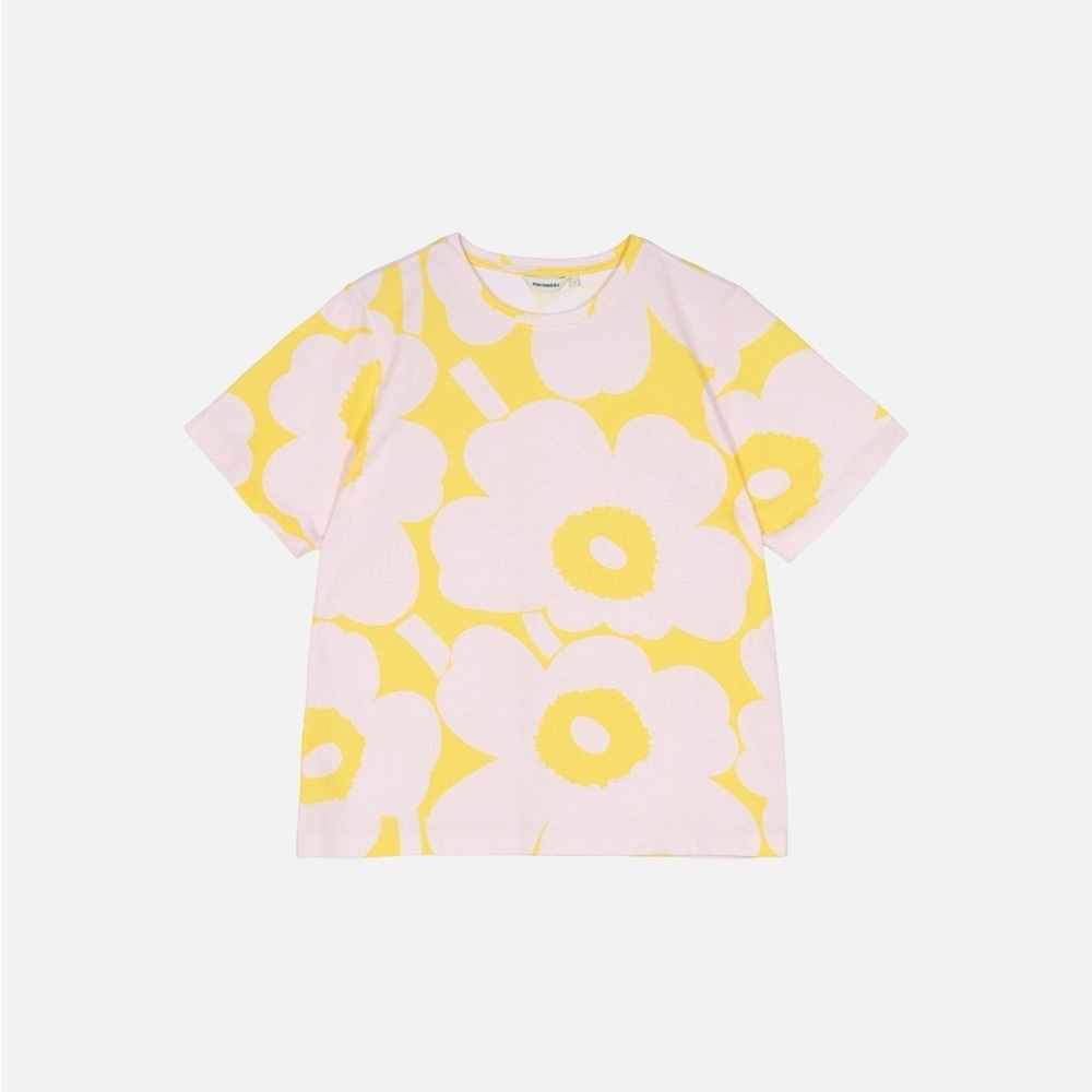 Marimekko Tunnit Unikko Women’s Floral T-Shirt- XS